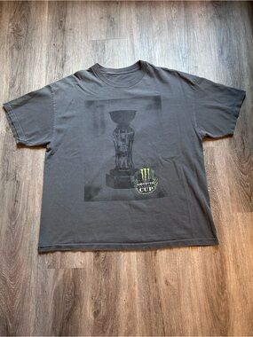 Y2K Monster Energy Cup Trophy Gray Men’s 2XL Shirt Supercross Racing Tee